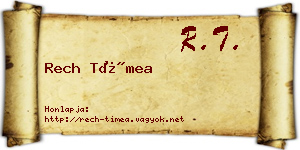 Rech Tímea névjegykártya